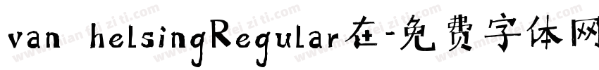 van helsingRegular在字体转换